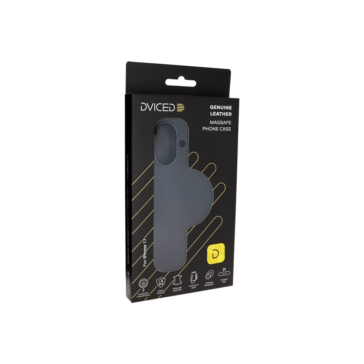 Kryt pro iPhone 17 Dviced Leather MagSafe Case – černý - istyle.work