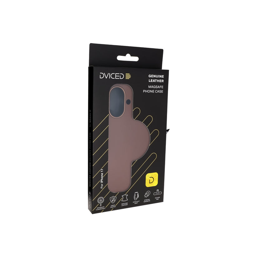 Kryt pro iPhone 17 Dviced Leather MagSafe Case – hnědý - istyle.work