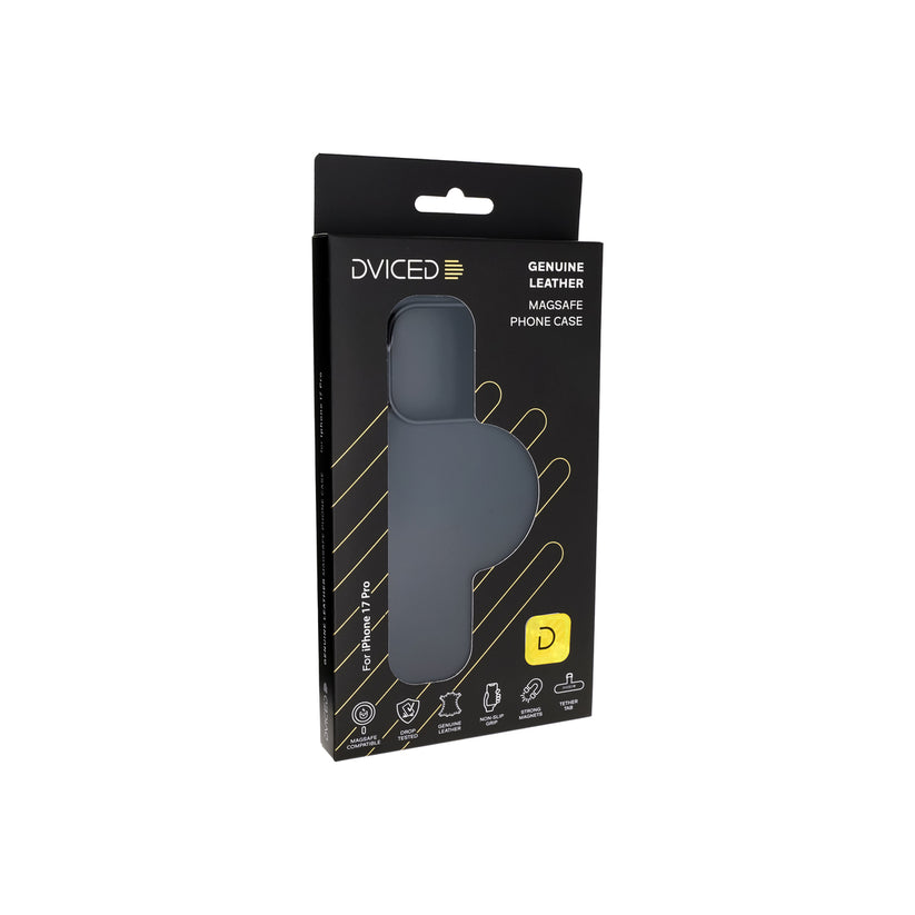 Kryt pro iPhone 17 Pro Dviced Leather MagSafe Case – černý - istyle.work