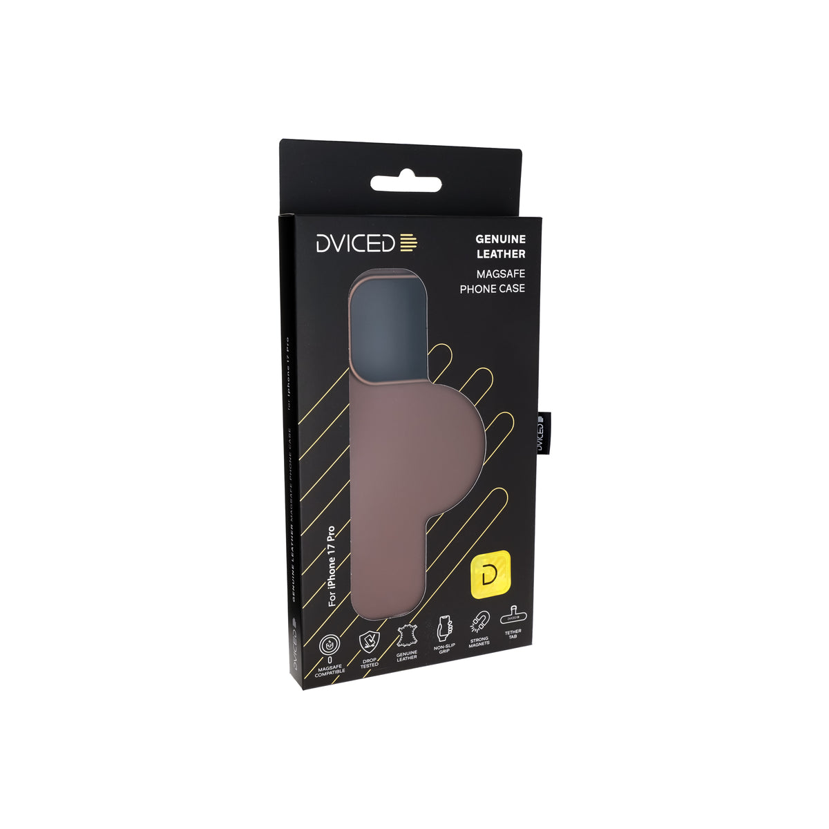 Kryt pro iPhone 17 Pro Dviced Leather MagSafe Case – hnědý - istyle.work