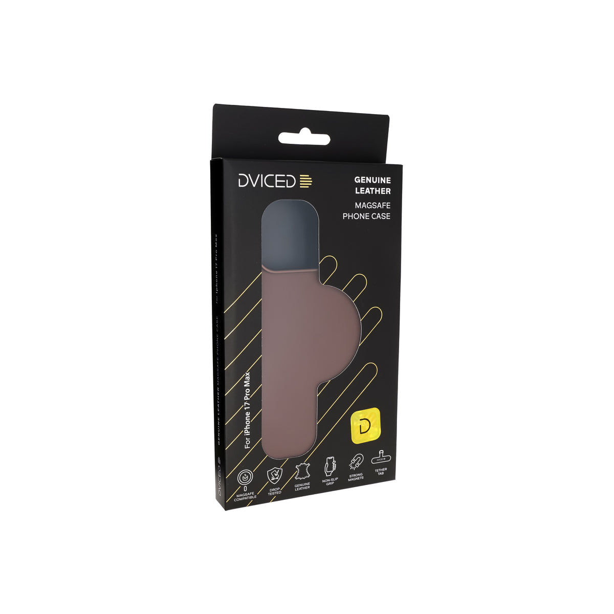 Kryt pro iPhone 17 Pro Max Dviced Leather MagSafe Case – hnědý - istyle.work