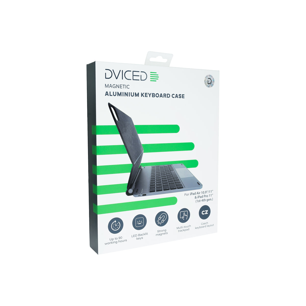 Kryt s klávesnicí pro iPad Air/Pro 11" Dviced Magnetic Aluminium – CZ – tmavě šedý - istyle.work