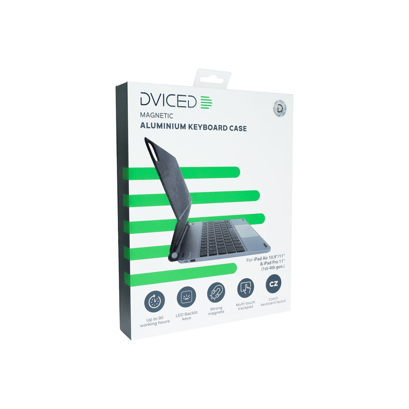 Kryt s klávesnicí pro iPad Air/Pro 11" Dviced Magnetic Aluminium – CZ – tmavě šedý - istyle.work