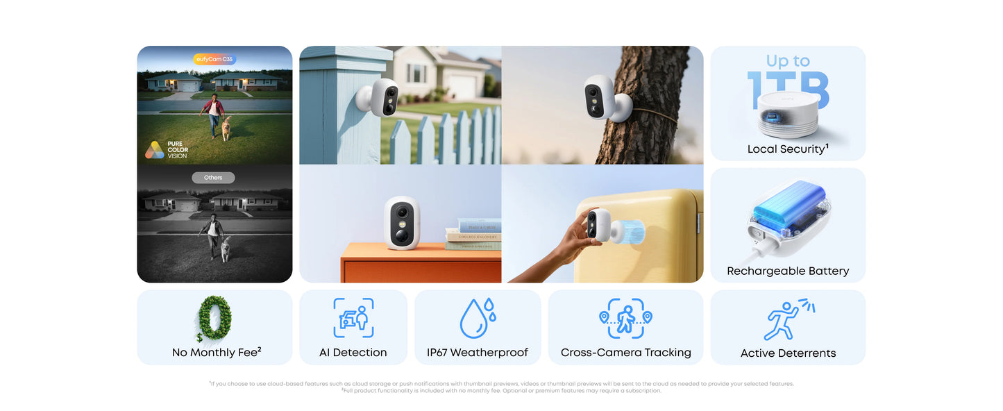 Venkovní kamera Anker eufy C35 (sada 4 ks + jednotka HomeBase Mini) - bílá