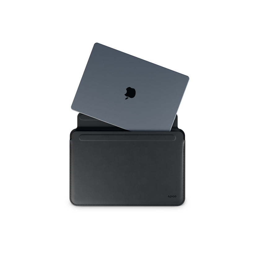 Kožený obal pro MacBook 14" Epico Leather Sleeve - černý - istyle.work
