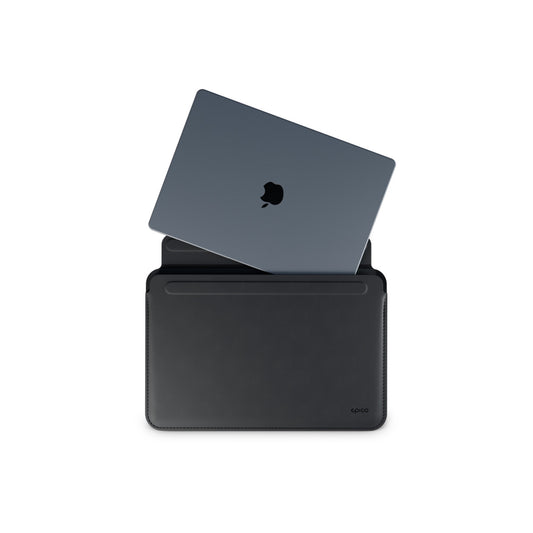 Kožený obal pro MacBook 14" Epico Leather Sleeve - černý - istyle.work