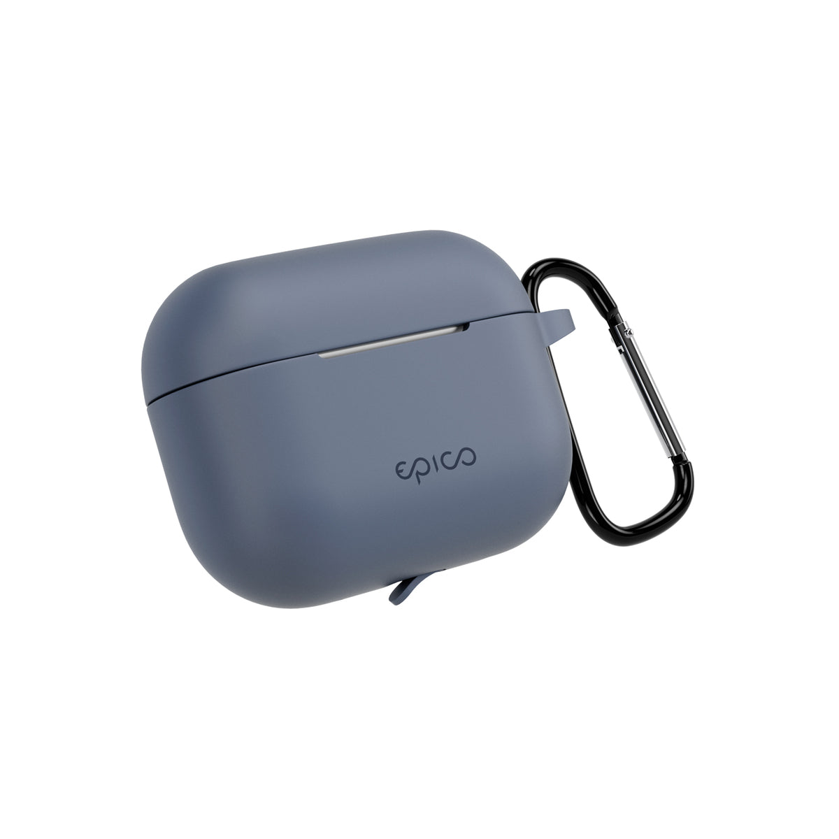 Silikonové pouzdro s karabinou pro AirPods Pro 3 Epico - modrošedé