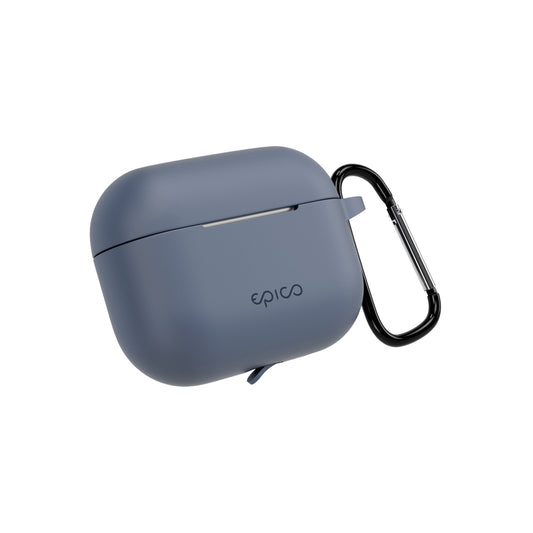 Silikonové pouzdro s karabinou pro AirPods Pro 3 Epico - modrošedé