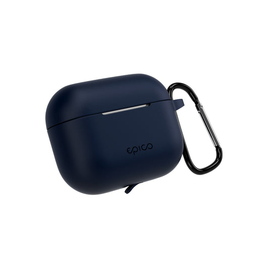 Silikonové pouzdro s karabinou pro AirPods Pro 3 Epico - tmavě modré