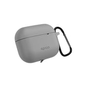Silikonové pouzdro s karabinou pro AirPods Pro 3 Epico - šedé