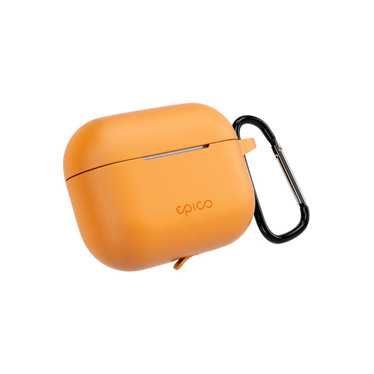 Silikonové pouzdro s karabinou pro AirPods Pro 3 Epico - oranžové