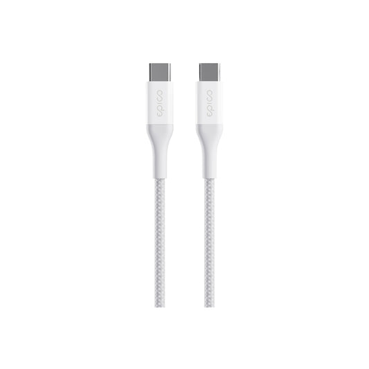 Opletený kabel Epico UltraLink USB-C na USB-C 2m EC33 - bílý