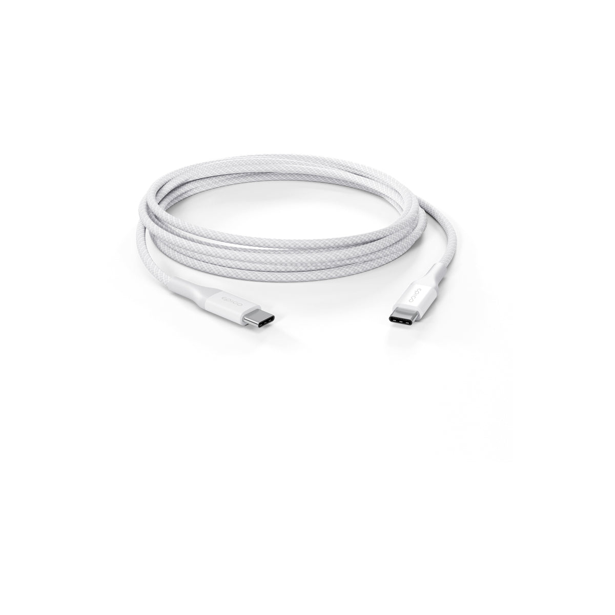 Opletený kabel Epico UltraLink USB-C na USB-C 2m EC33 - bílý