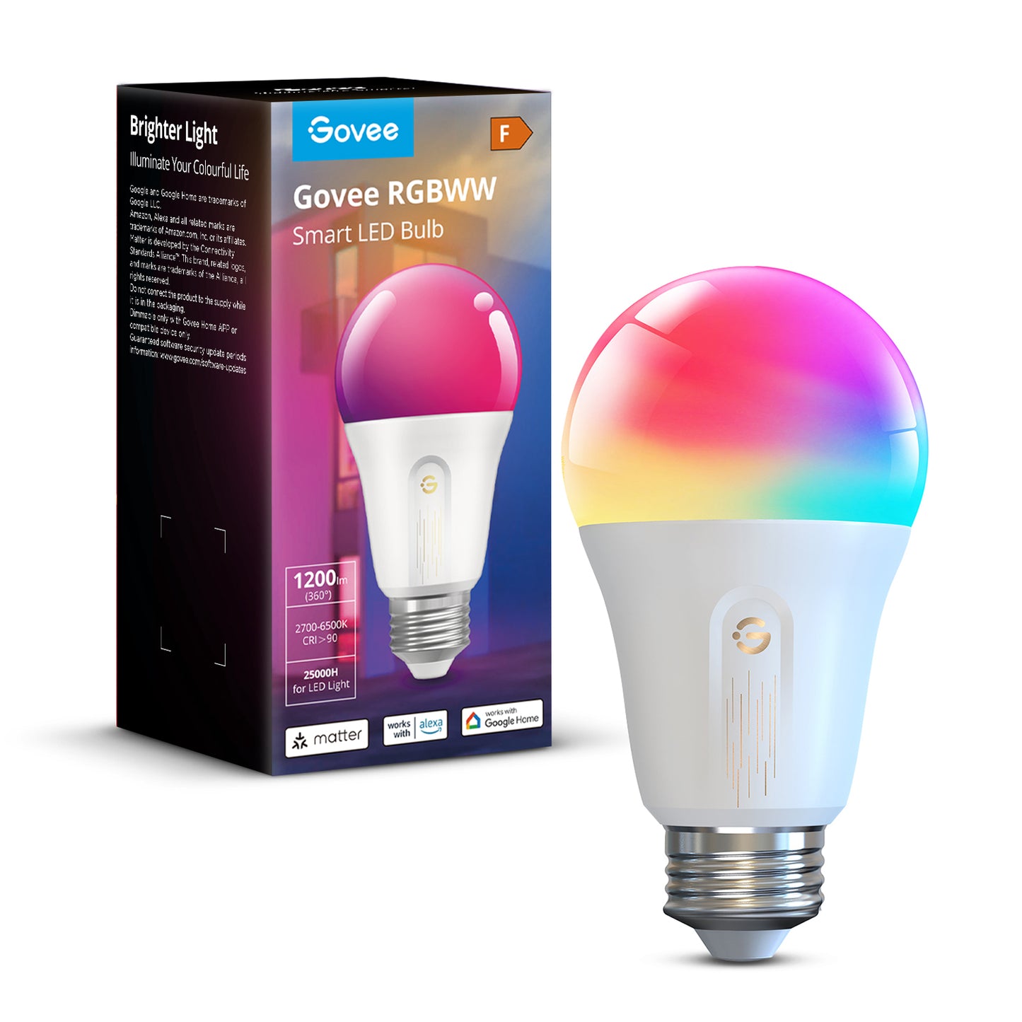 Chytrá žárovka Govee Smart RGBWW 12W E27 1200lm