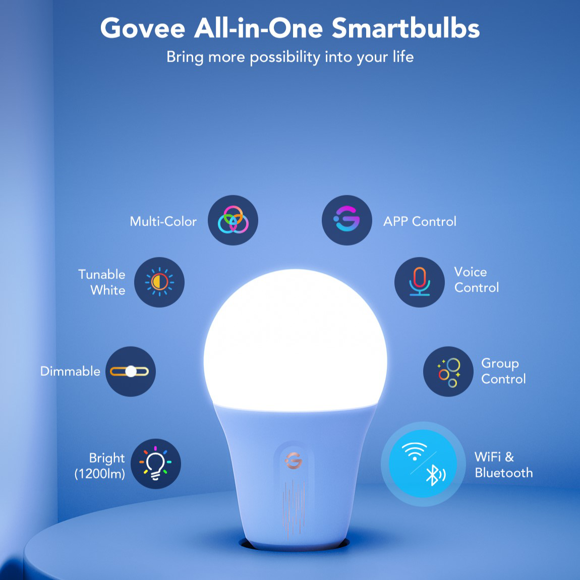 Chytrá žárovka Govee Smart RGBWW 12W E27 1200lm