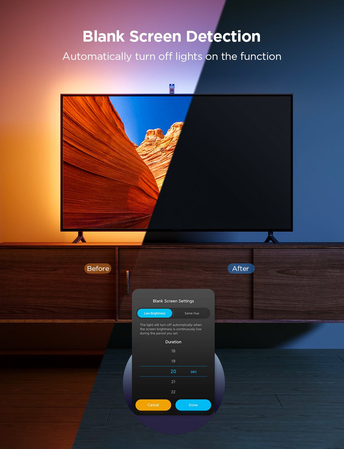 Ambientní osvětlení pro domácí kino Govee TV Backlight 3 Lite