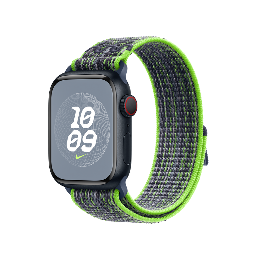 Apple Watch 38/40/41 mm jasně zelený / modrý provlékací sportovní řemínek Nike - istyle.work