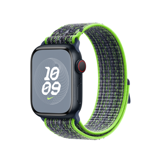 Apple Watch 38/40/41 mm jasně zelený / modrý provlékací sportovní řemínek Nike - istyle.work