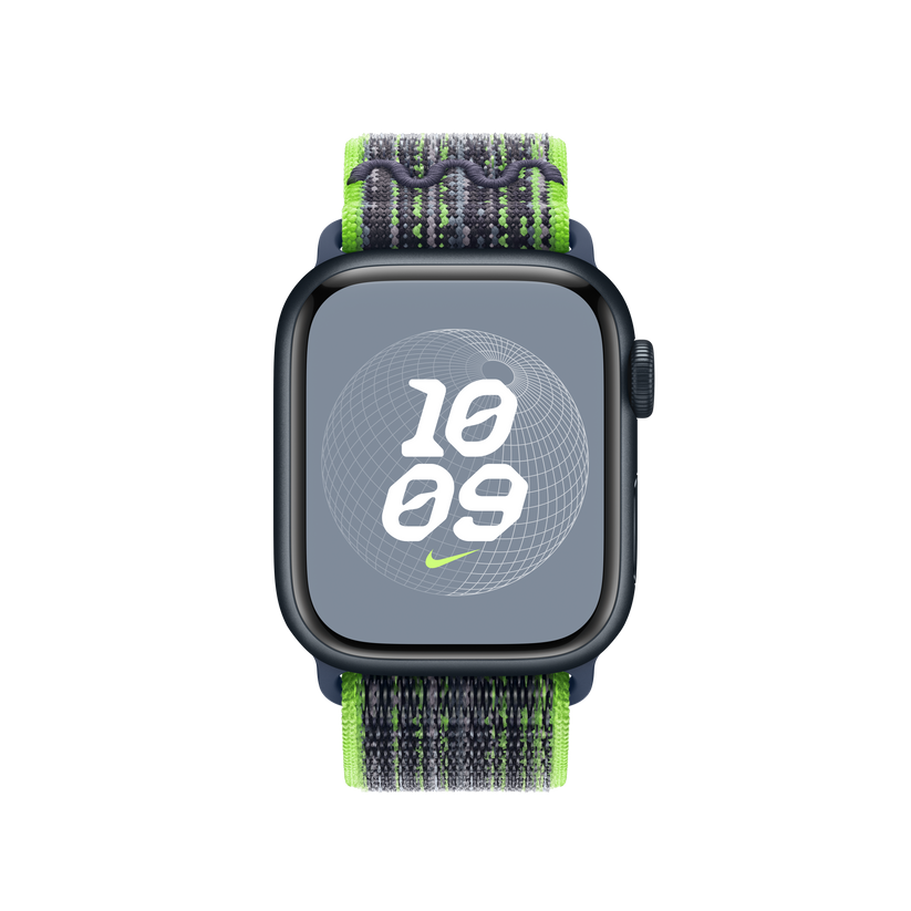 Apple Watch 38/40/41 mm jasně zelený / modrý provlékací sportovní řemínek Nike - istyle.work