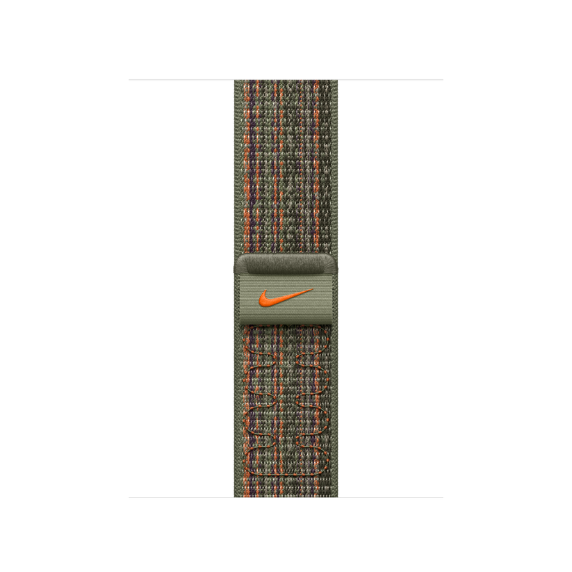 Apple Watch 38/40/41 mm sekvojově zelený / oranžový provlékací sportovní řemínek Nike - istyle.work