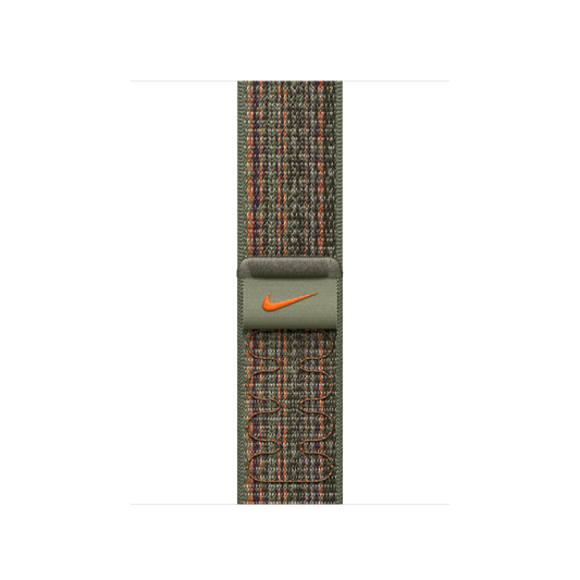 Apple Watch 38/40/41 mm sekvojově zelený / oranžový provlékací sportovní řemínek Nike - istyle.work
