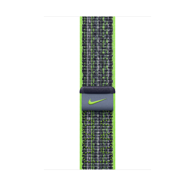 Apple Watch 42/44/45/49 mm jasně zelený / modrý provlékací sportovní řemínek Nike - istyle.work