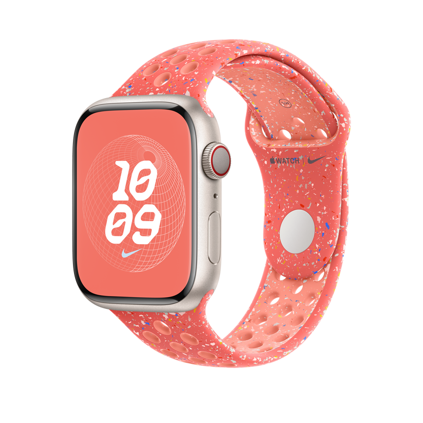 Apple Watch 42/44/45/49 mm žhavě oranžový sportovní řemínek Nike – M/L - istyle.work
