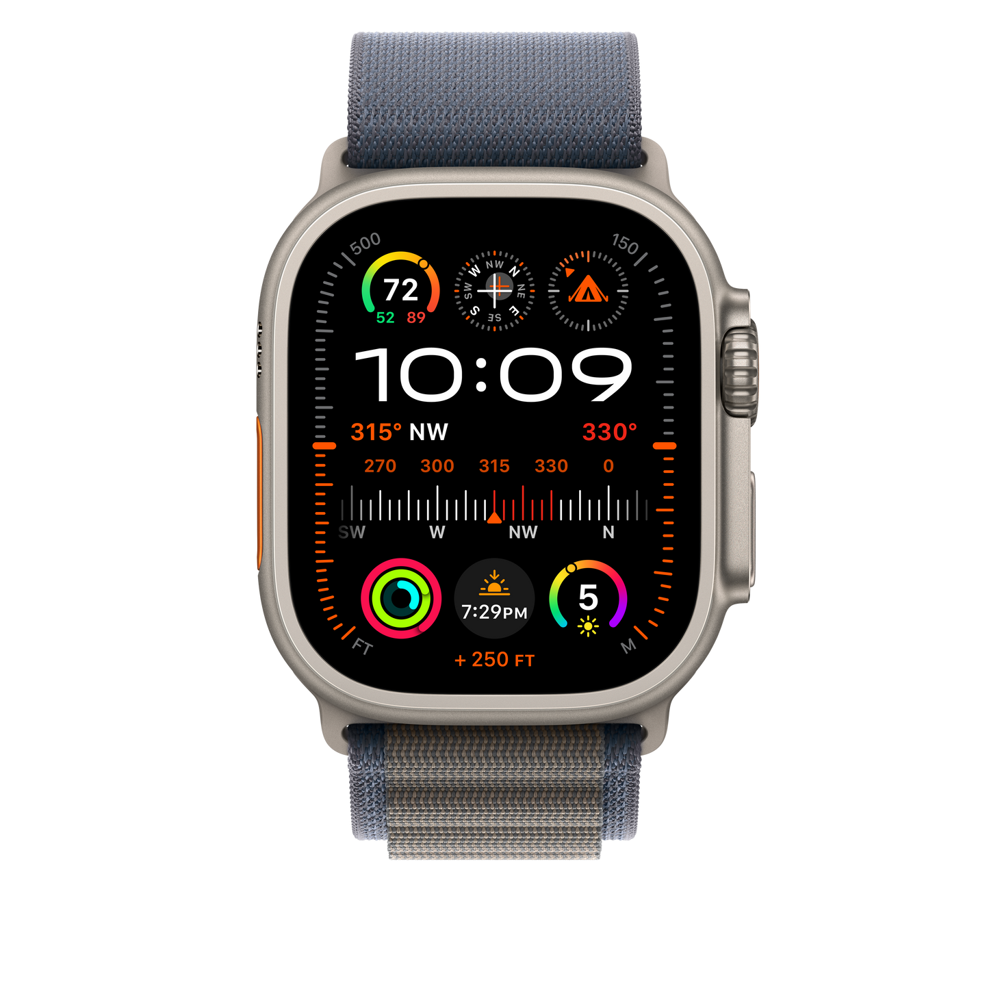 Apple Watch 44/45/49 mm modrý Alpský tah – malý - istyle.work