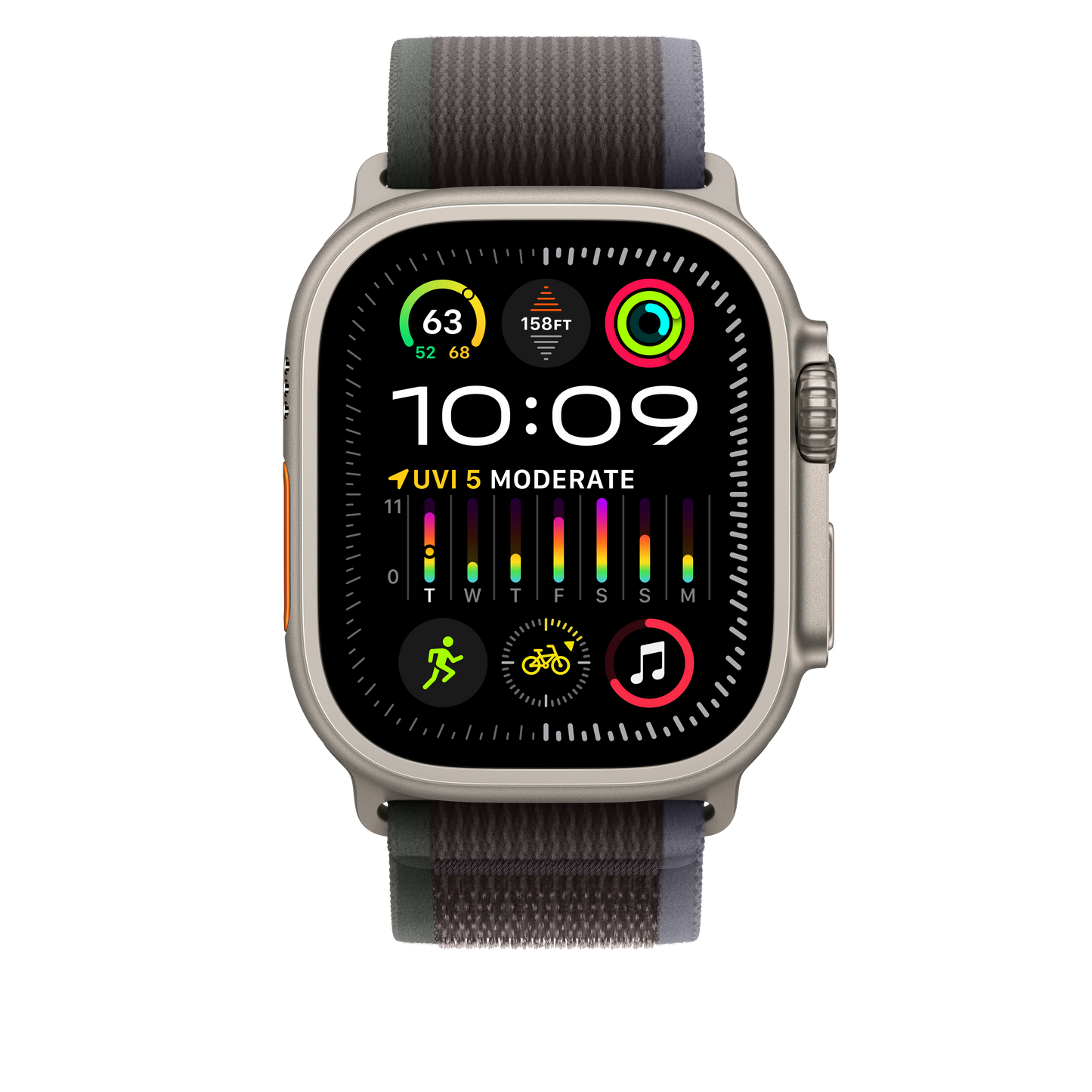 Apple Watch 44/45/49 mm modro-černý Trailový tah – S/M - istyle.work