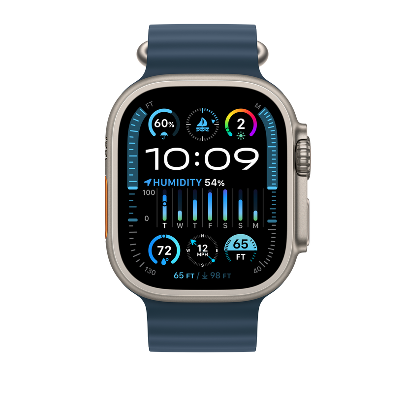 Apple Watch 44/45/49 mm modré prodloužení Oceánského řemínku - istyle.work