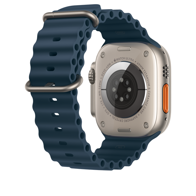 Apple Watch 44/45/49 mm modré prodloužení Oceánského řemínku - istyle.work