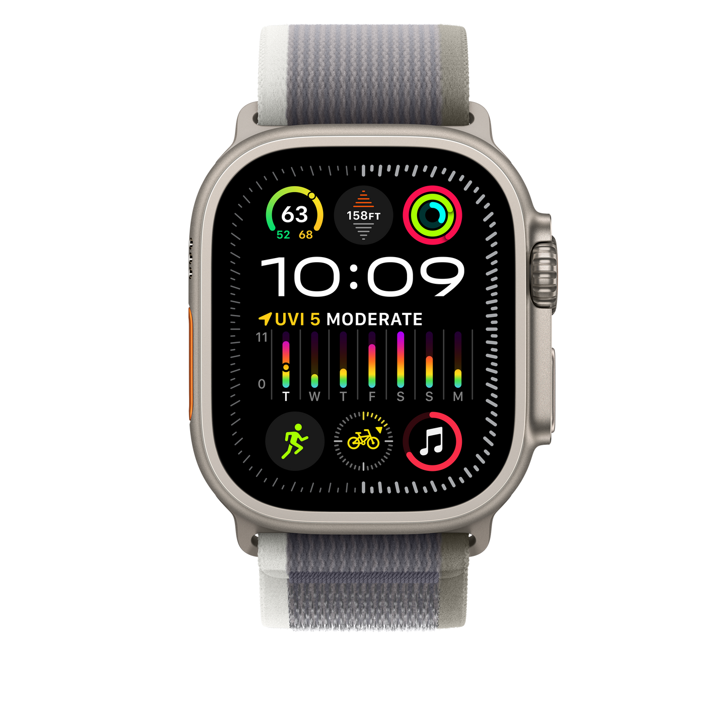 Apple Watch 44/45/49 mm zeleno-šedý Trailový tah – M/L - istyle.work