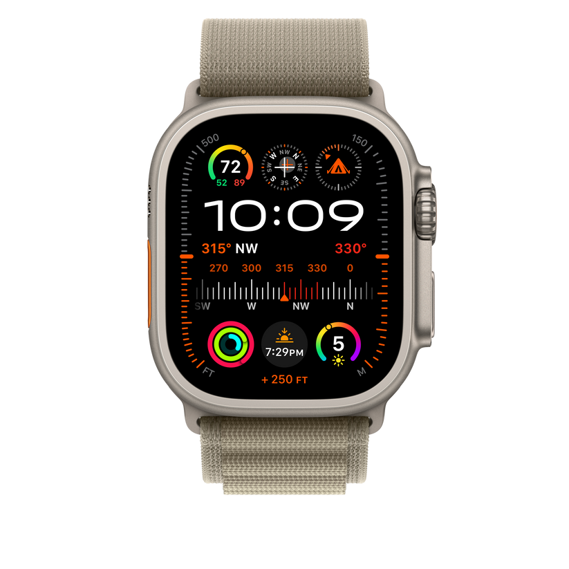 Apple Watch 44/45/49 mm olivový Alpský tah – velký - istyle.work