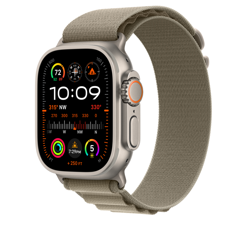 Apple Watch 44/45/49 mm olivový Alpský tah – střední - istyle.work