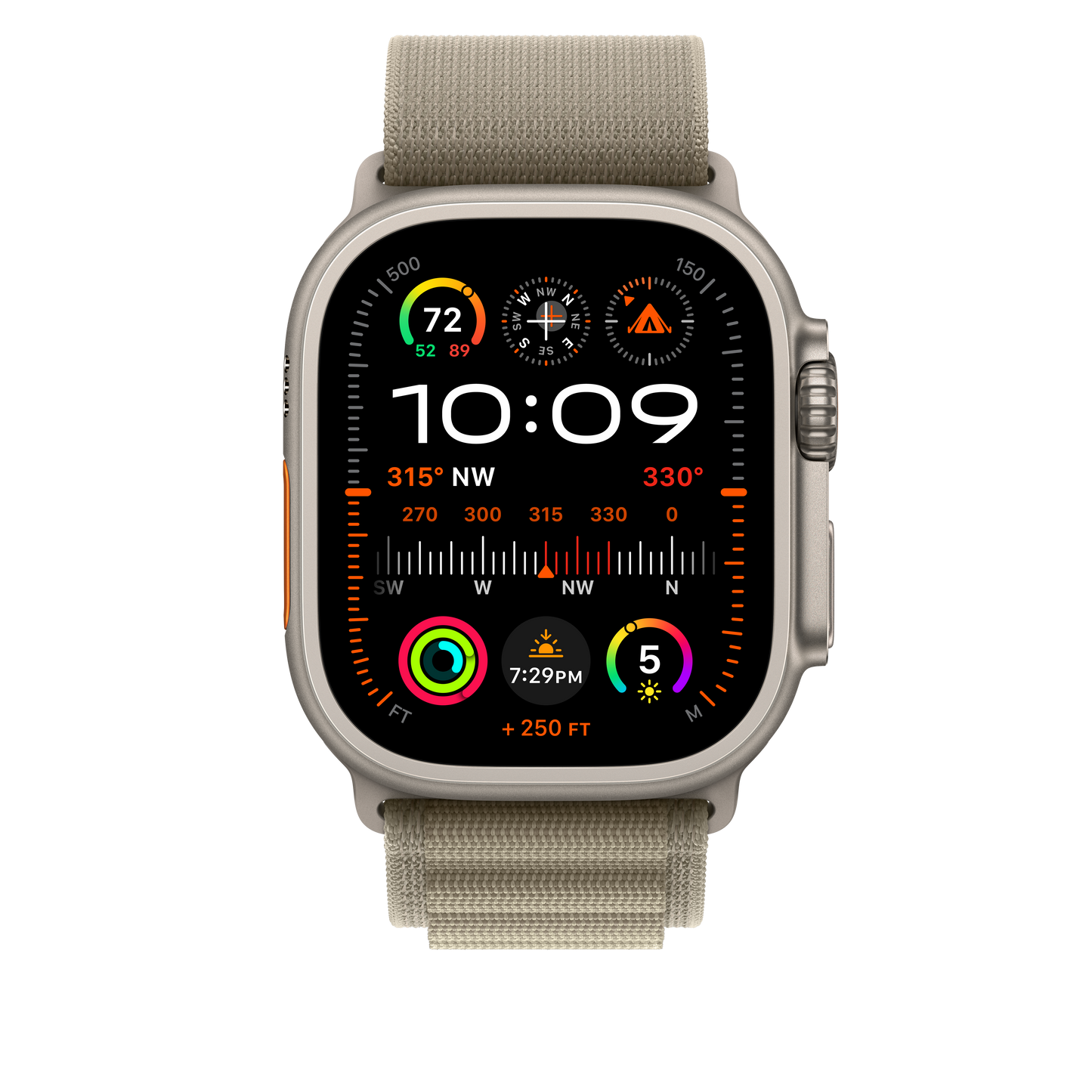 Apple Watch 44/45/49 mm olivový Alpský tah – střední - istyle.work