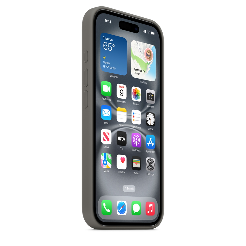 iPhone 16 Silicone Case with MagSafe - Stone Grey - istyle.work