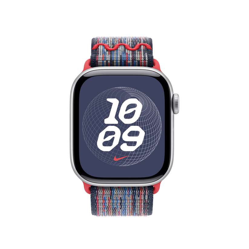 Apple Watch 38/40/41/42mm modro-červený provlékací sportovní řemínek Nike - istyle.work