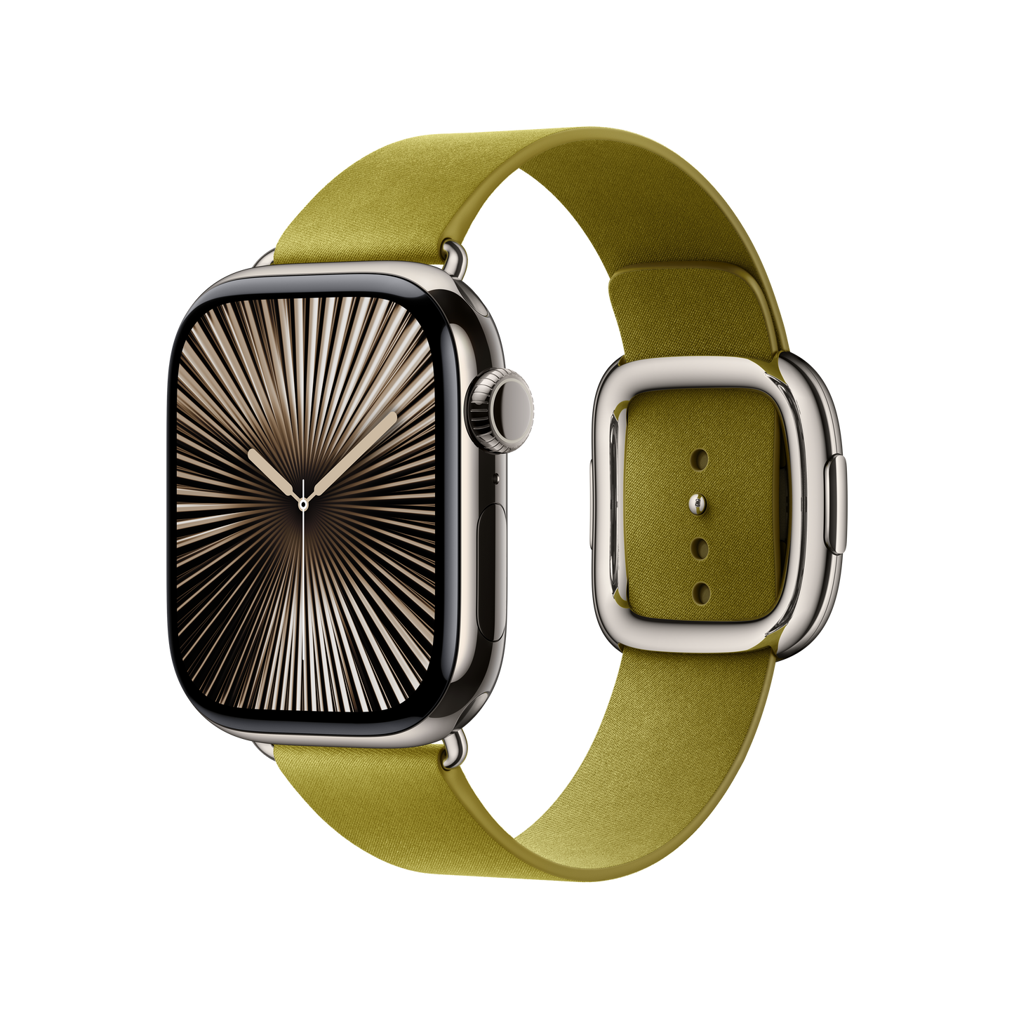 Apple Watch 38/40/41/42mm zelenožlutý řemínek s moderní přezkou – velký - istyle.work