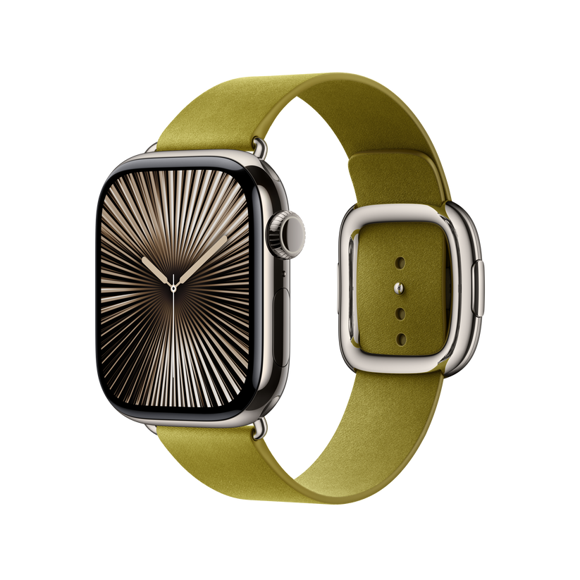 Apple Watch 38/40/41/42mm zelenožlutý řemínek s moderní přezkou – velký - istyle.work