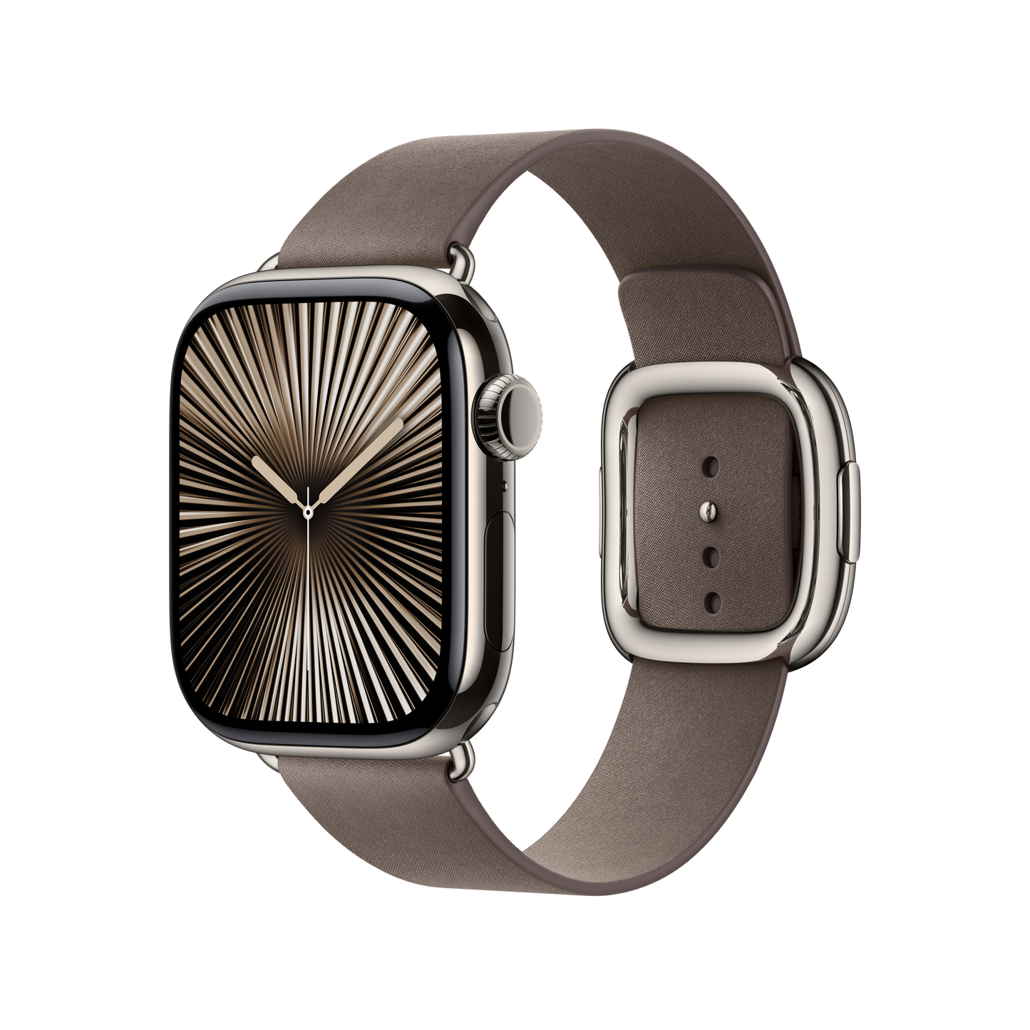 Apple Watch 38/40/41/42mm šedohnědý řemínek s moderní přezkou – střední - istyle.work