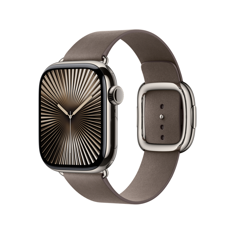 Apple Watch 38/40/41/42mm šedohnědý řemínek s moderní přezkou – střední - istyle.work