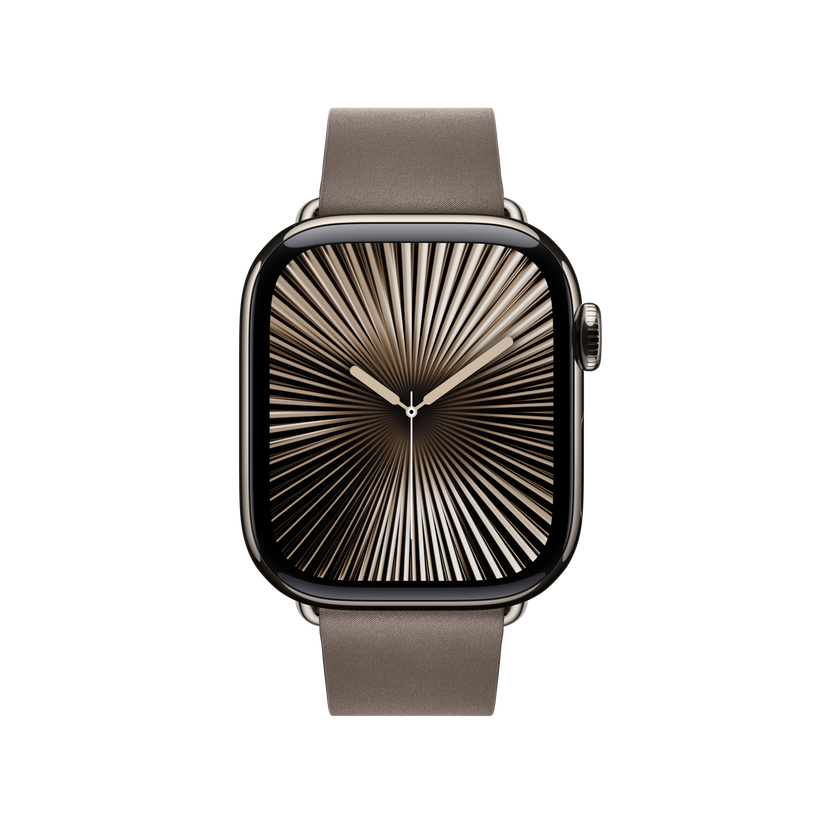 Apple Watch 38/40/41/42mm šedohnědý řemínek s moderní přezkou – střední - istyle.work