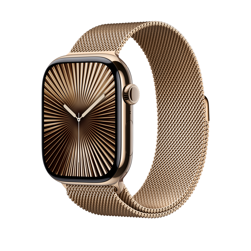 Apple Watch 44/45/46/49mm zlatý milánský tah – S/M - istyle.work