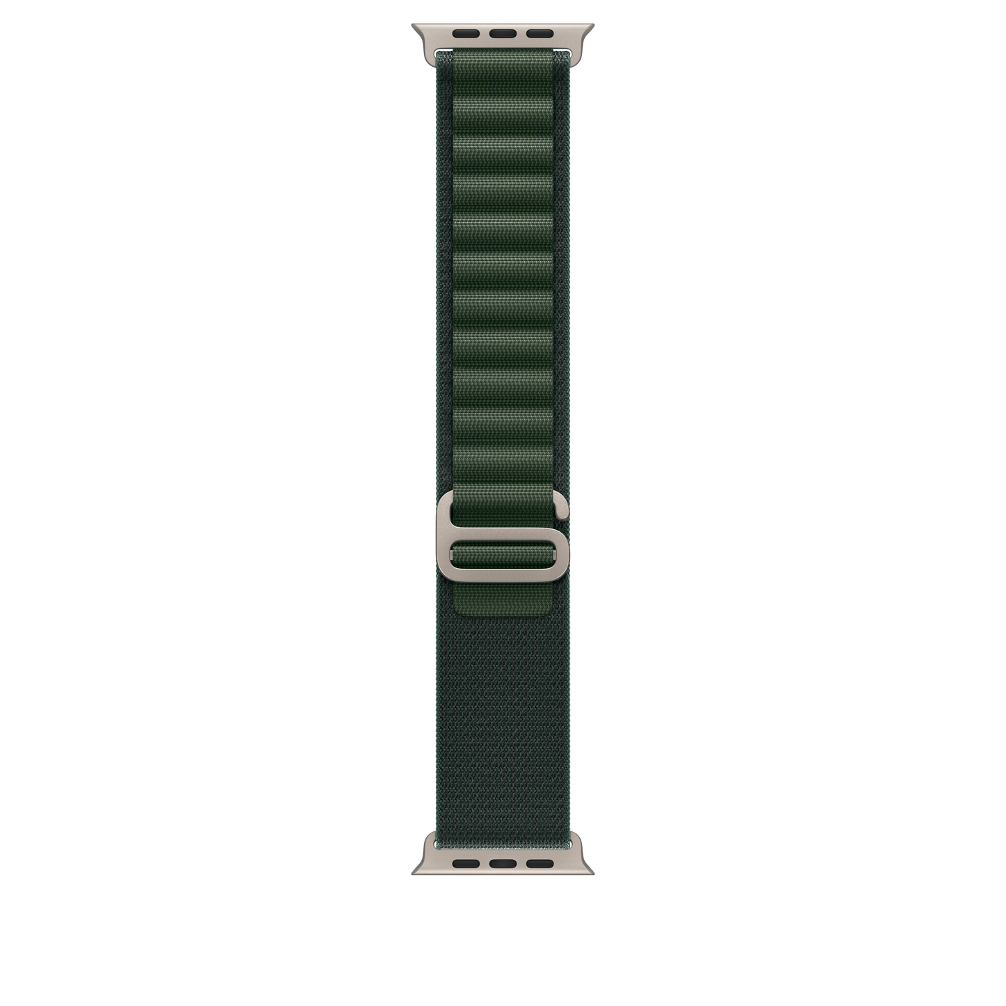 Apple Watch 44/45/46/49mm tmavě zelený Alpský tah – střední – provedení z přírodního titanu - istyle.work
