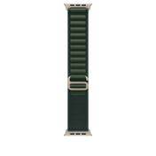 Apple Watch 44/45/46/49mm tmavě zelený Alpský tah – střední – provedení z přírodního titanu - istyle.work