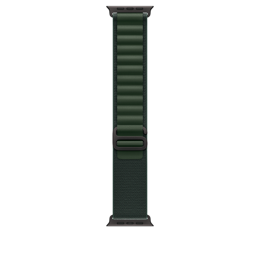 Apple Watch 44/45/46/49mm tmavě zelený Alpský tah – malý – provedení z černého titanu - istyle.work