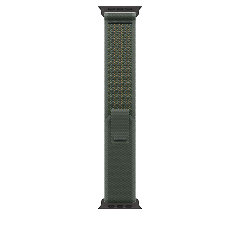 Apple Watch 44/45/46/49mm zelený Trailový tah - M/L – provedení z černého titanu - istyle.work
