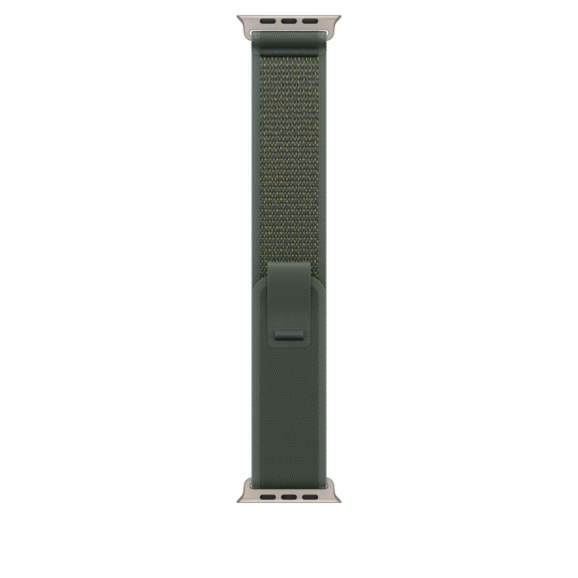 Apple Watch 44/45/46/49mm zelený Trailový tah – M/L – provedení z přírodního titanu - istyle.work