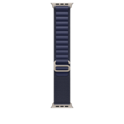 Apple Watch 44/45/46/49mm námořnicky modrý Alpský tah – velký – provedení z přírodního titanu - istyle.work