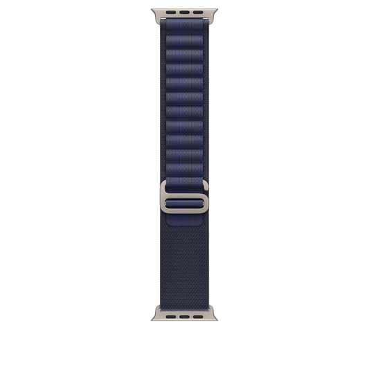 Apple Watch 44/45/46/49mm námořnicky modrý Alpský tah – velký – provedení z přírodního titanu - istyle.work